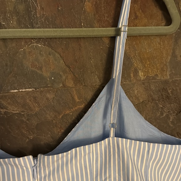 Loft Striped Poplin Pleated Flare Cami - Picture 5 of 6